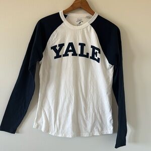 Yale Bulldogs Collegiate Outfitters Raglan Long Sleeve Baseball Tee Size‎ Small
